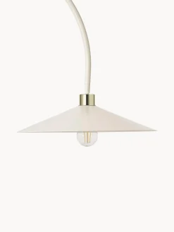 Lampada ad arco con base in travertino Cora
