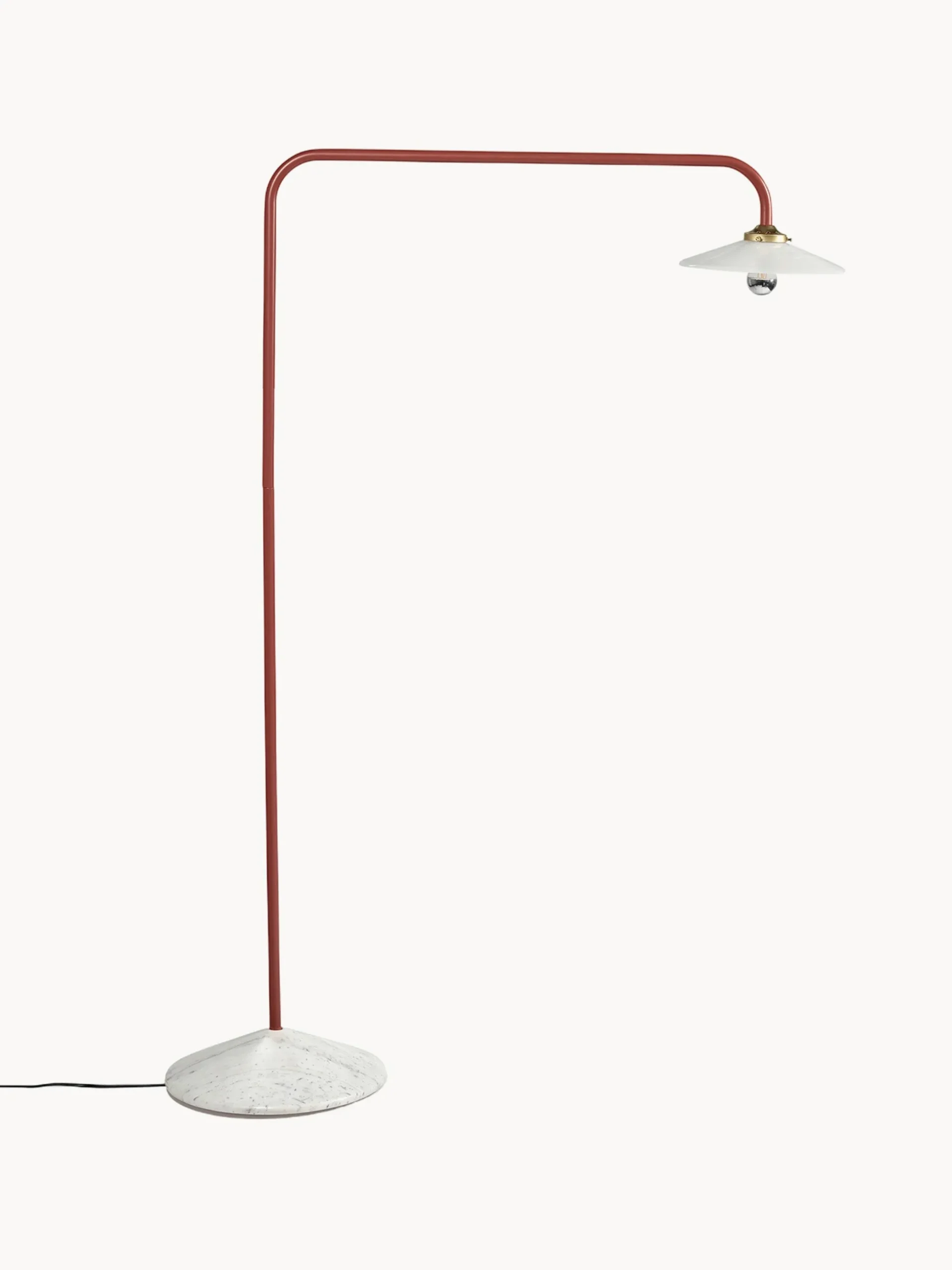 Lampada ad arco fatta a mano con base in marmo Moou