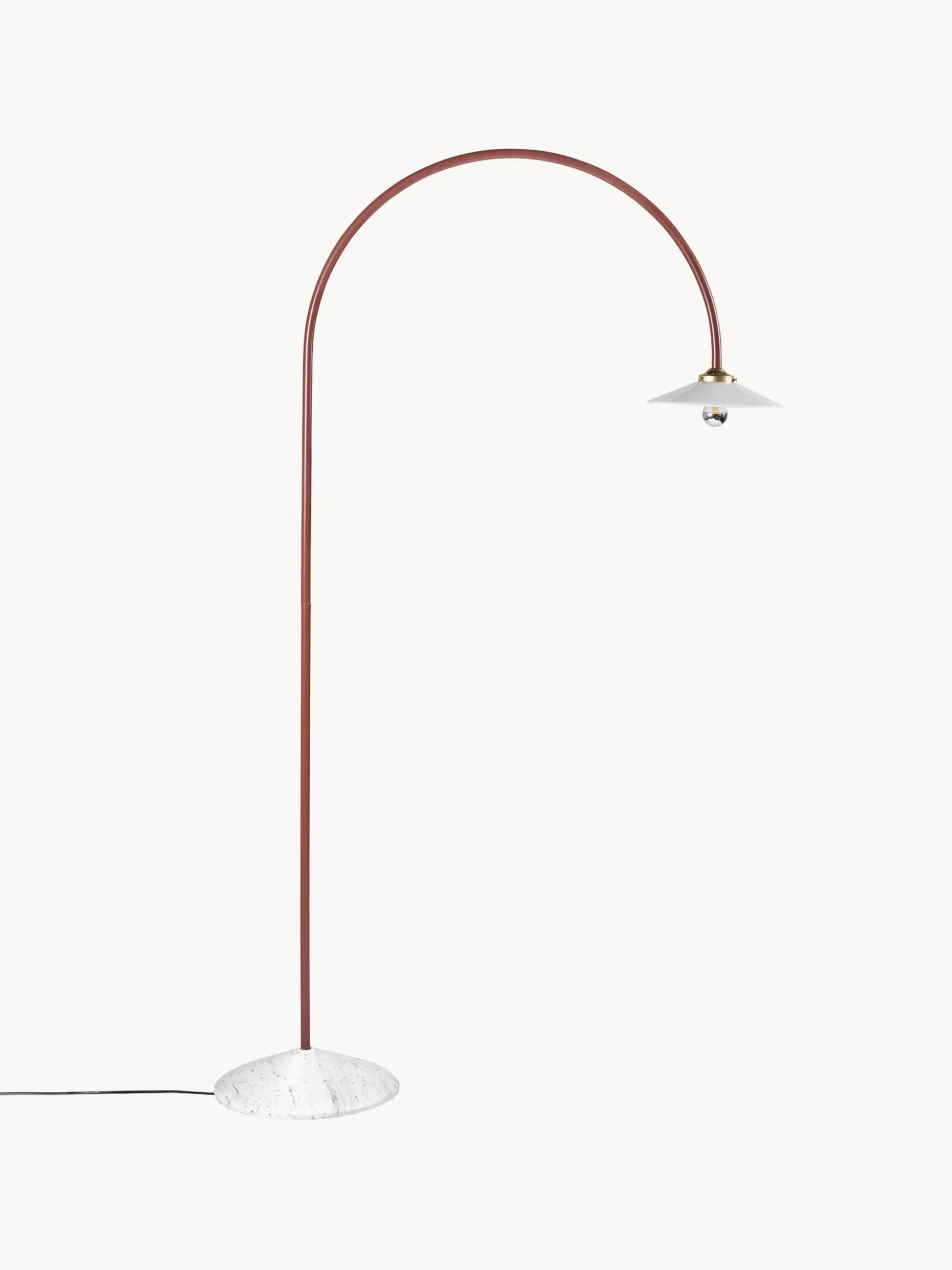Lampada ad arco fatta a mano con base in marmo Moou