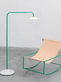 Lampada ad arco fatta a mano con base in marmo Moou