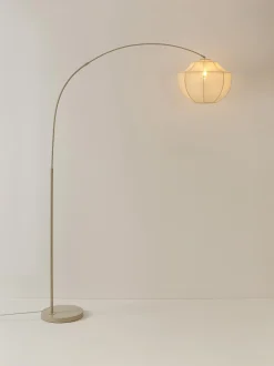 Lampada ad arco grande in tessuto a rete Beau
