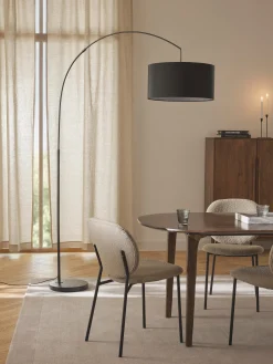 Lampada ad arco grande nera Niels