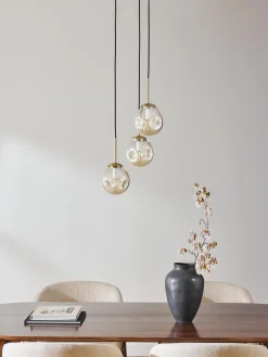 Lampada a sospensione a grappolo in vetro Amora