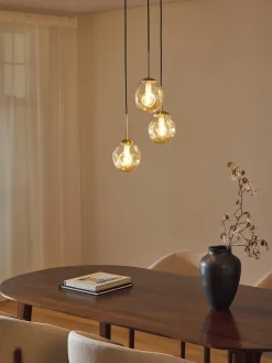 Lampada a sospensione a grappolo in vetro Amora