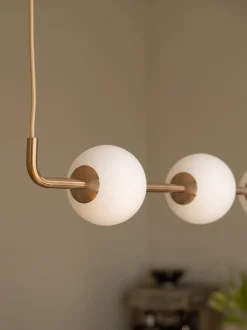 Lampada a sospensione a LED in vetro soffiato Audrey Linear