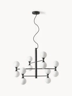 Lampada a sospensione grande con sfere in vetro opale Grover