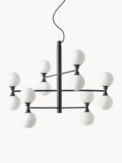 Lampada a sospensione grande con sfere in vetro opale Grover