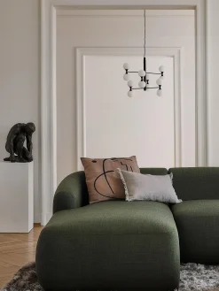 Lampada a sospensione grande con sfere in vetro opale Grover