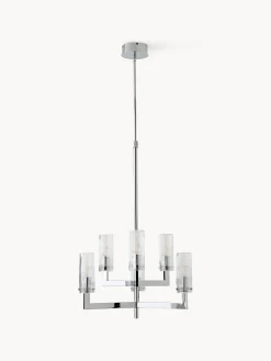 Lampada a sospensione in vetro millerighe Emmi