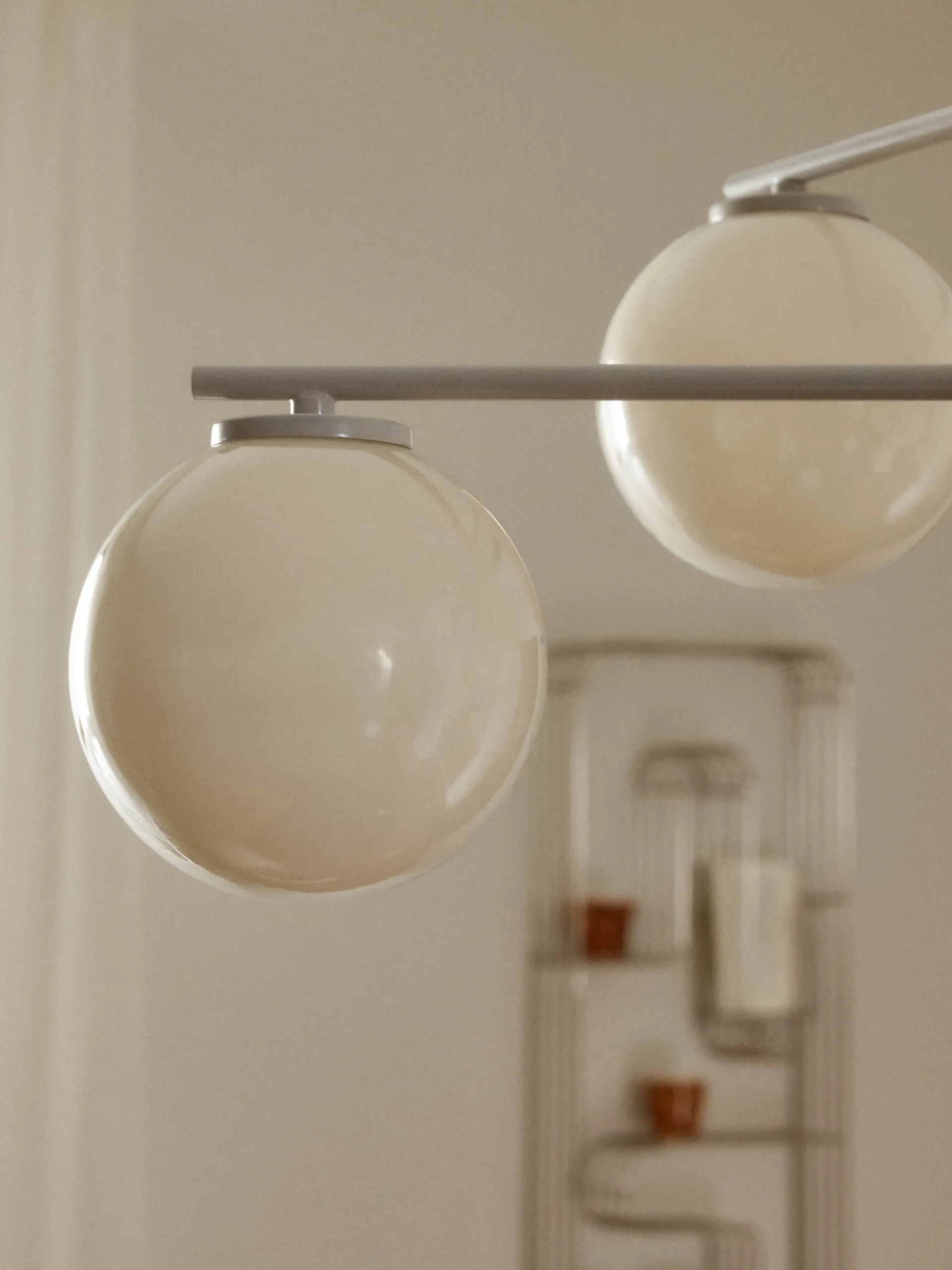 Lampada da soffitto in vetro opale Atlanta
