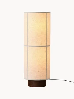 Lampada da tavolo in lino fatta a mano Hashira, luce regolabile