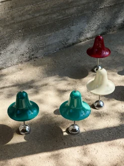 Lampada da tavolo piccola portatile a LED con luce regolabile Pantop, Design Verner Panton