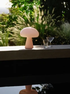 Lampada da tavolo portatile a LED in vetro soffiato con luce regolabile Obello