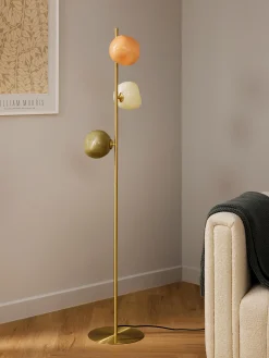 Lampada da terra in vetro opalino Josie