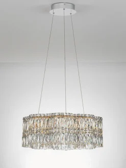 Lampadario in cristallo a LED con luce regolabile Nuvia