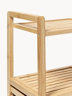 Mensola da bagno in bambù con cesti per la biancheria Kit