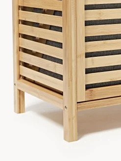 Mensola da bagno in bambù con cesti per la biancheria Kit