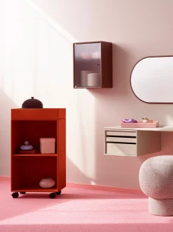 Mobile bagno fatto a mano con ruote Preppy