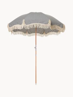 Ombrellone pieghevole con frange Retro, Ø 180 cm