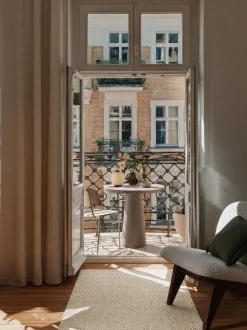 Passatoia da interno-esterno tessuta a mano con motivo a rombi vintage Rika