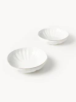 Piatti fondi in porcellana con rilievo Sali 2 pz