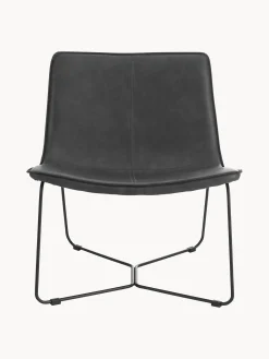 Poltrona lounge in similpelle Barrel