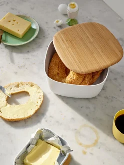 Portapane con coperchio in bambù Box It