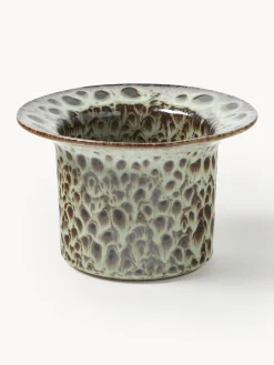 Portavaso fatto a mano con smalto reattivo Balou, alt. 10 cm