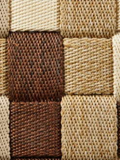 Pouf da giardino tessuto a mano Braided