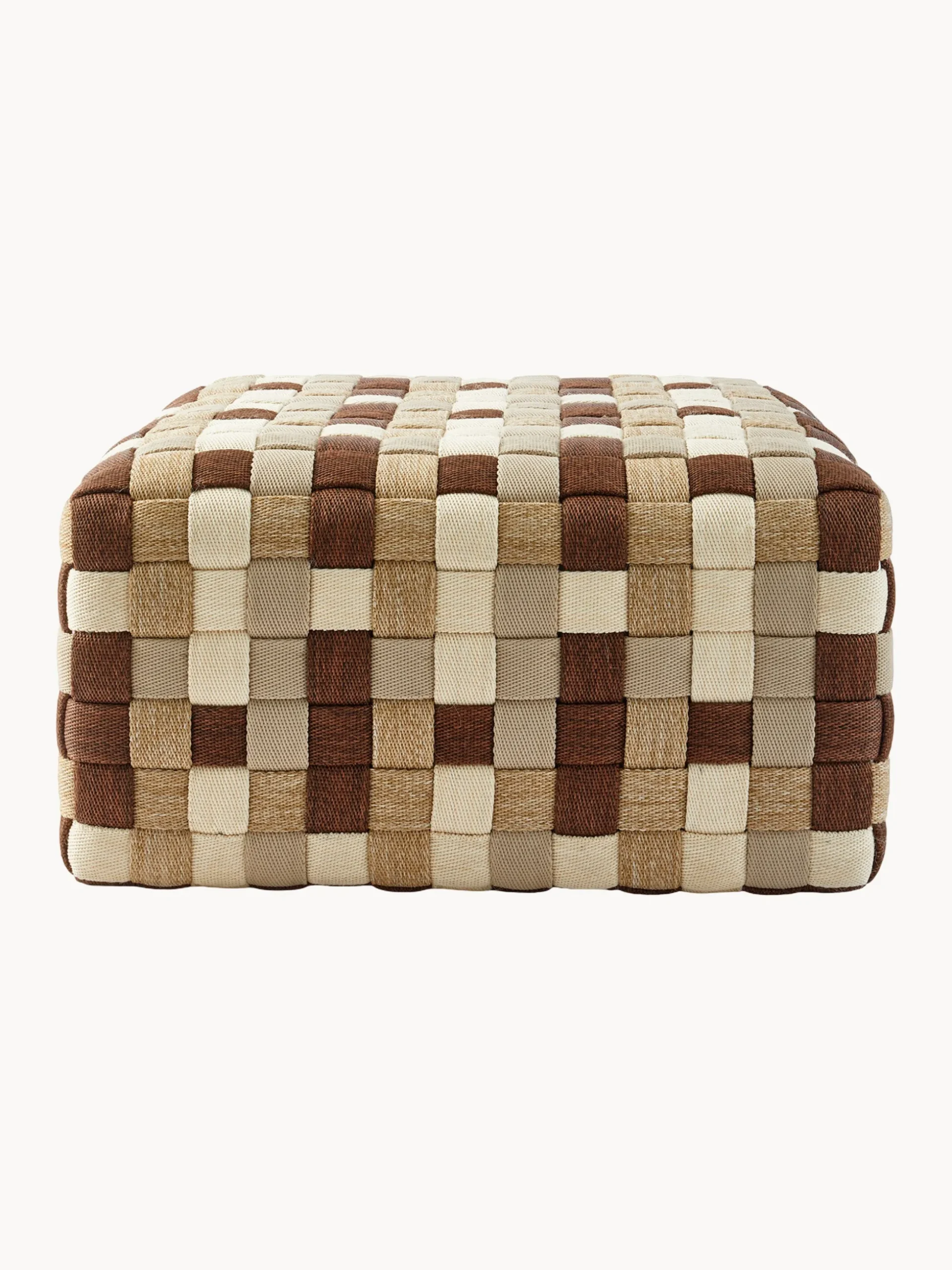 Pouf da giardino tessuto a mano Braided