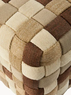 Pouf da giardino tessuto a mano Braided