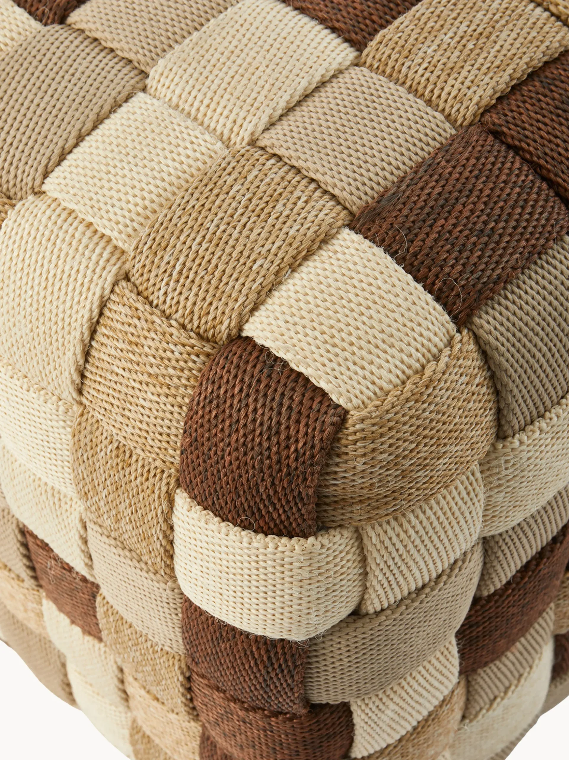 Pouf da giardino tessuto a mano Braided