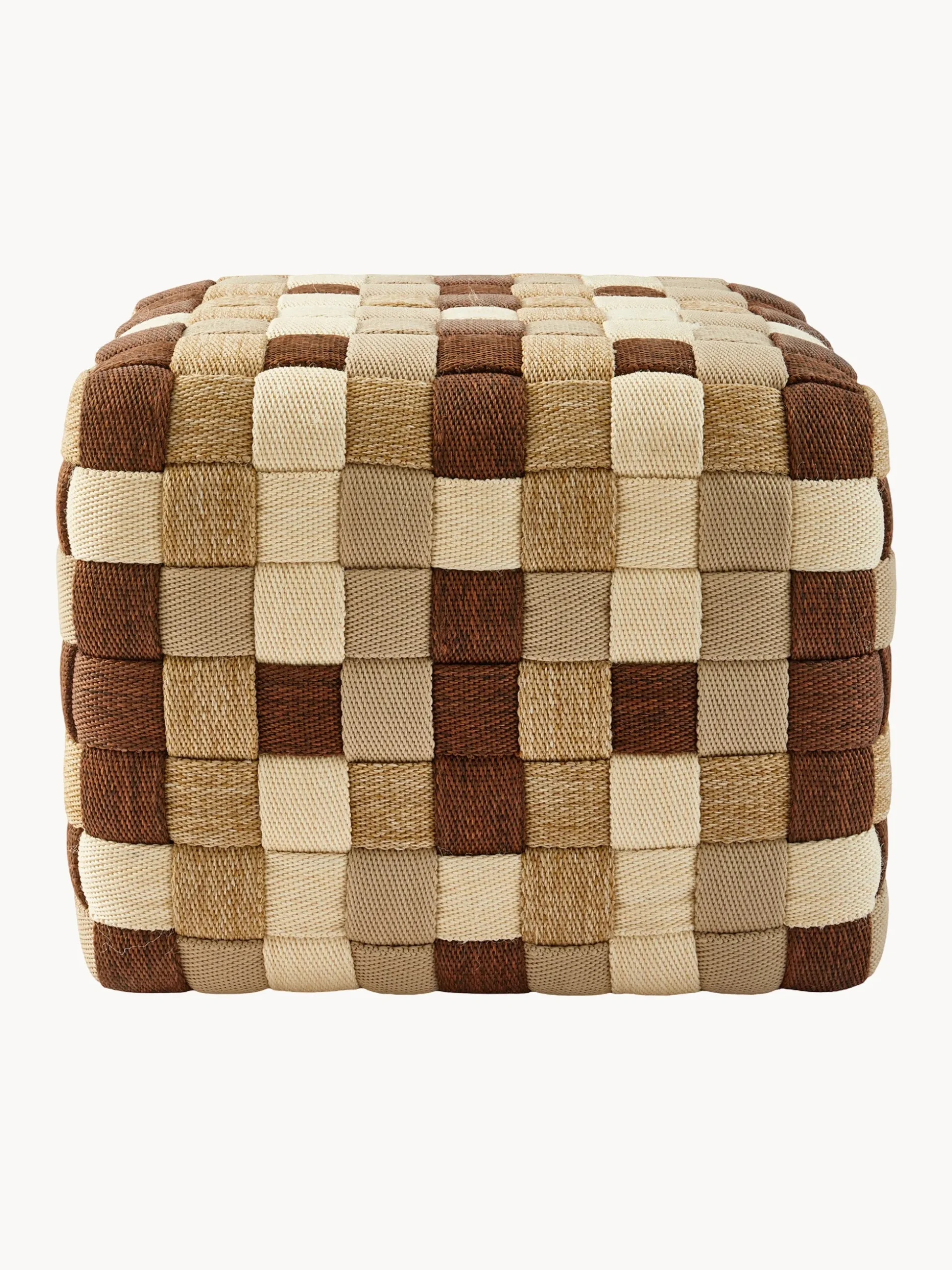 Pouf da giardino tessuto a mano Braided