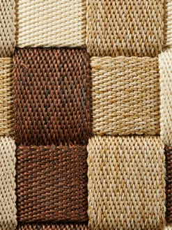 Pouf da giardino tessuto a mano Braided