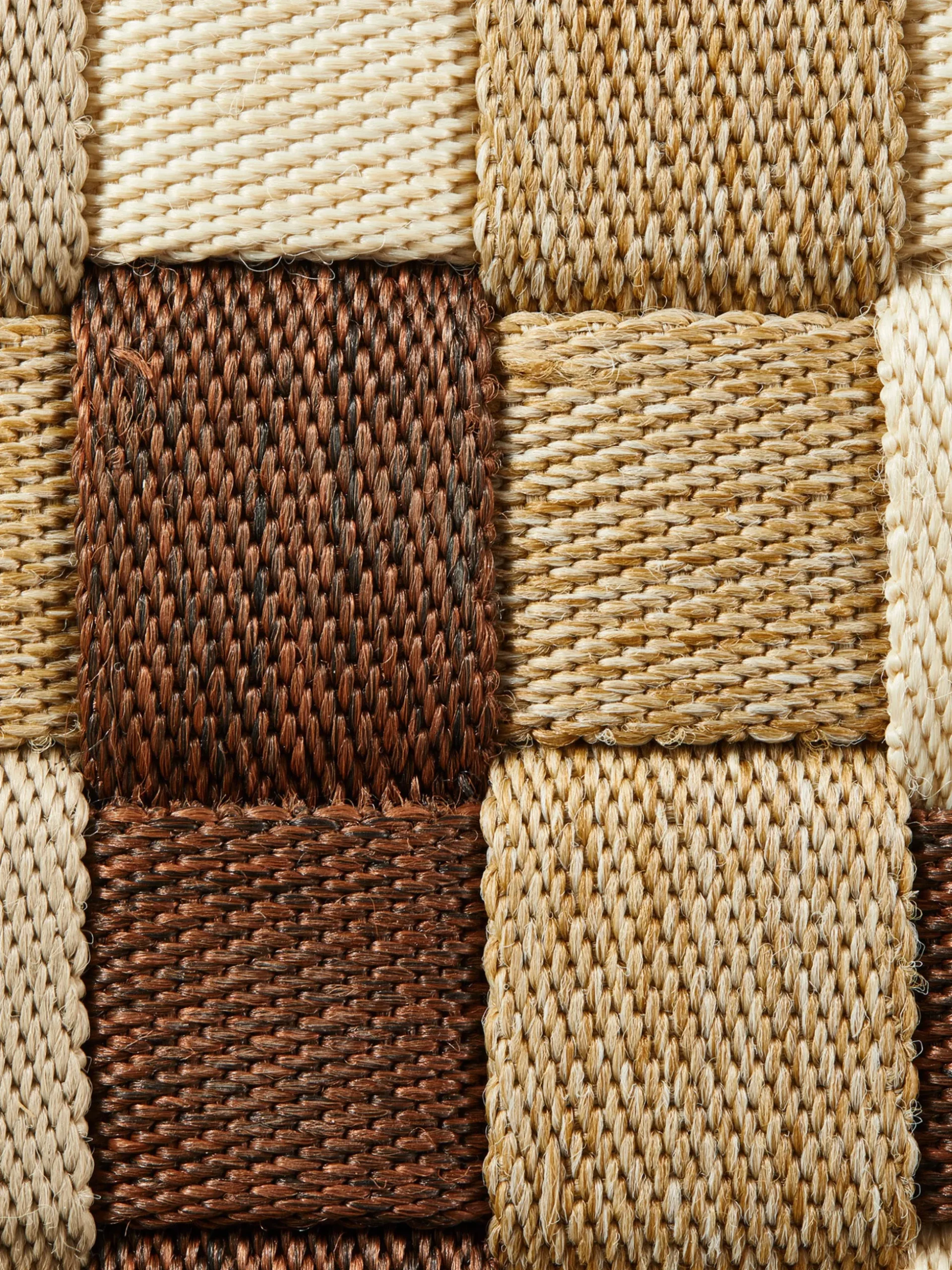 Pouf da giardino tessuto a mano Braided