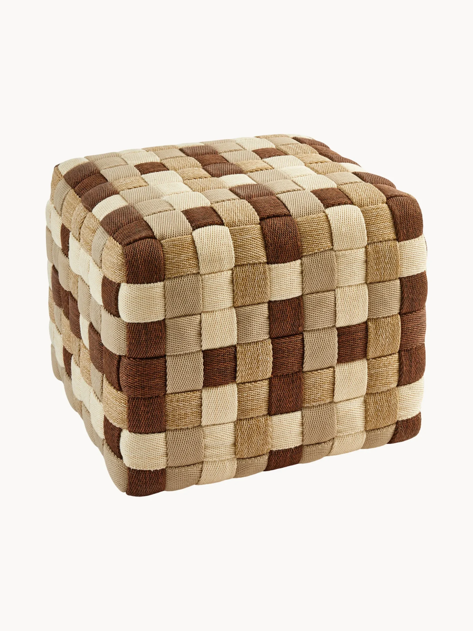 Pouf da giardino tessuto a mano Braided