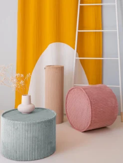 Pouf per bambini in velluto a coste Sugar Ø 40 cm