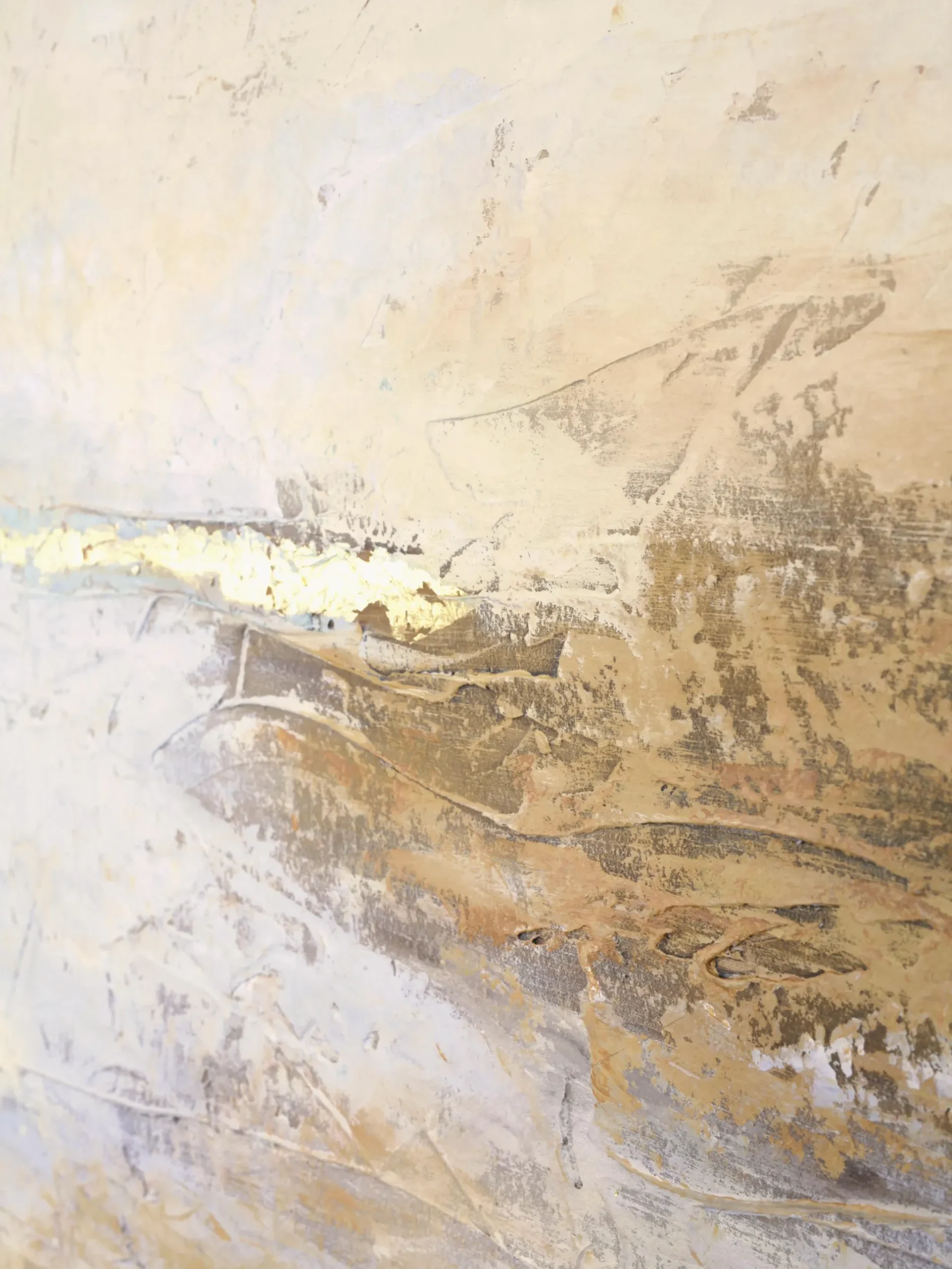 Quadro dipinto a mano con cornice in legno Hydrate