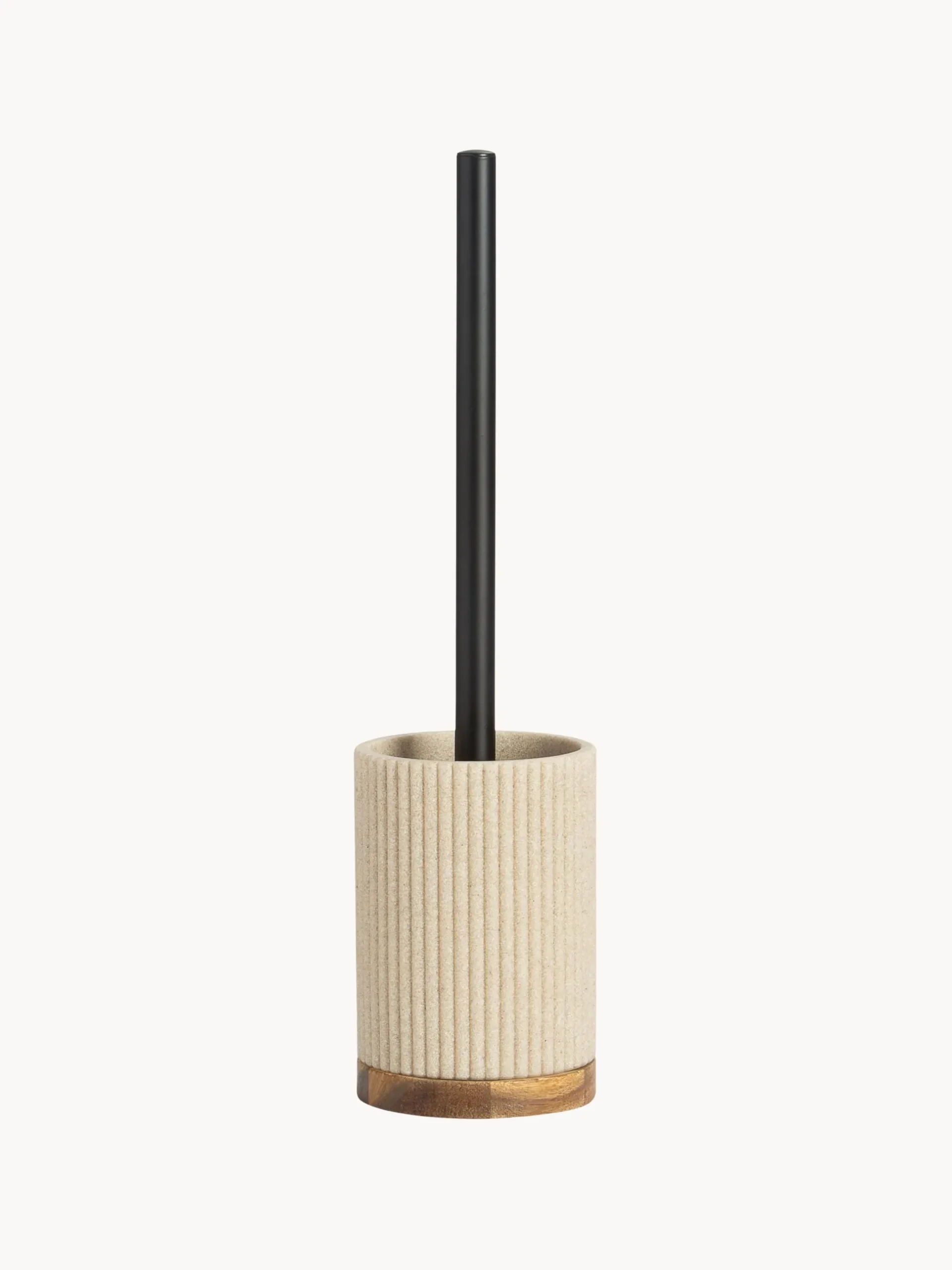 Scopino bagno con dettaglio in legno Laura