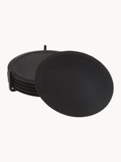 Set da 6 sottobicchieri in silicone con supporto Plain