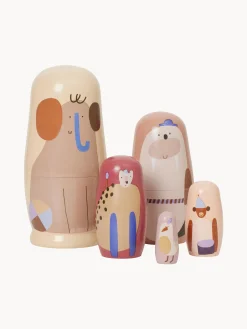 Set di 5 animali nidificanti in legno Schima Superba Critter