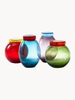 Set di 4 barattoli con coperchio Bloated