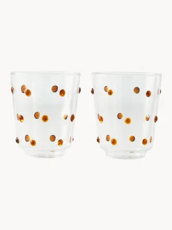 Set di 2 bicchieri in vetro borosilicato soffiato Nob