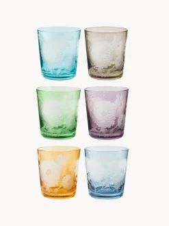 Set di 6 bicchieri Peony