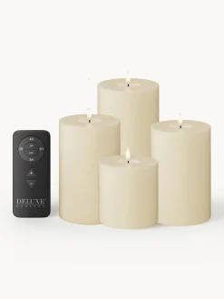 Set di 4 candele a LED fatte a mano con telecomando Real Flame
