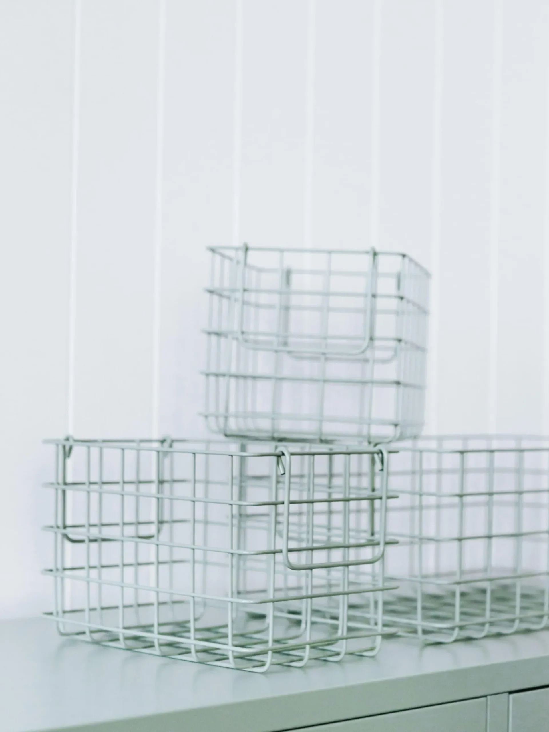 Set di 3 cestini in metallo The Baskets