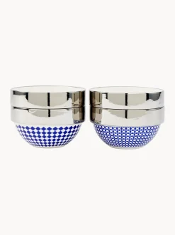 Set di 4 ciotole in porcellana Aunty