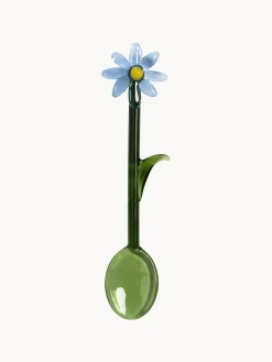 Set di 2 cucchiai in vetro borosilicato fatti a mano Flora