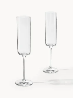 Set di 4 flute da champagne in cristallo Xavia