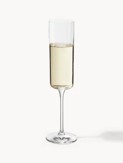 Set di 4 flute da champagne in cristallo Xavia